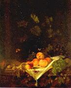 CALRAET, Abraham van Still-life with Peaches and Grapes oil painting reproduction